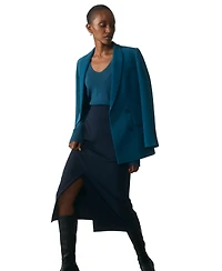 The Fold Women's Oliena High-Waisted Pencil Midi Skirt