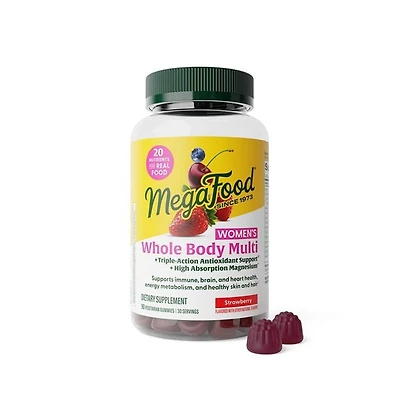 MegaFood Whole Body Multi Gummies for Women, 90 Strawberry Gummies