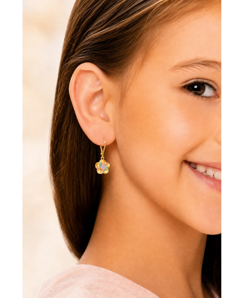 Chanteur Kids Flower Hypoallergenic Earrings for Girls with Leverbacks