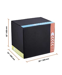 Sevorley 3-in-1 Soft Plyo Box, 20/18/16 in Adjustable Plyometric Jump Box for Home Gym