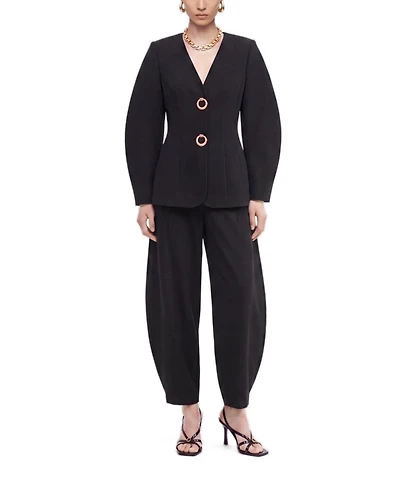 Nocturne Women's Ring Button Wrap Front Jacket