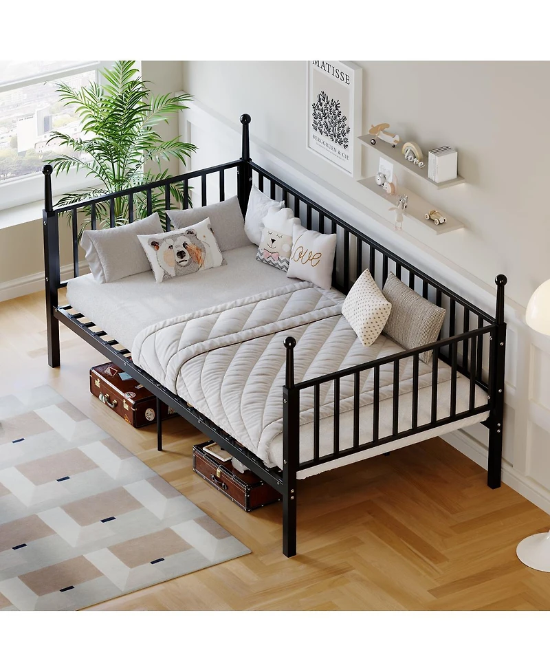 Streamdale Furniture Sturdy Metal Bed Frame with Posts