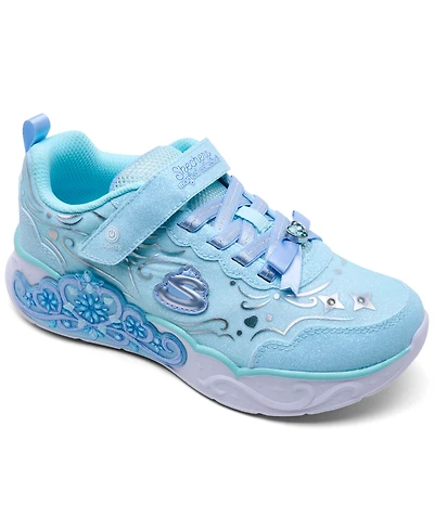 Skechers Little Girls' S Lights: Princess Steps Fastening Strap Light-Up Lifestyle Sneakers from Finish Line