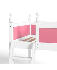 Streamdale Furniture Twin Wood Loft Bed with Guardrails and Ladder