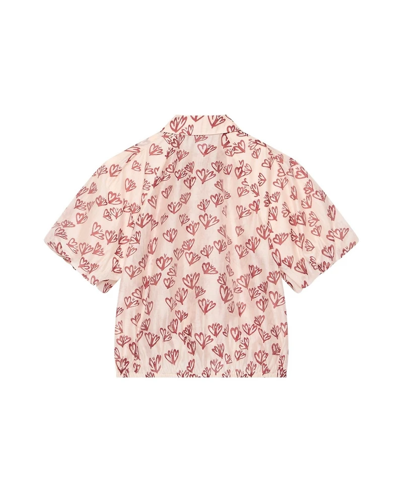 Mint Velvet Women's Heart Print Puff Sleeve Shirt