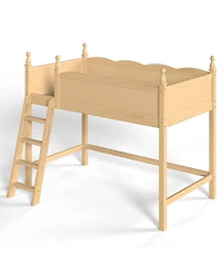 Streamdale Furniture Twin Wood Loft Bed with Ladders and Under-Bed Space