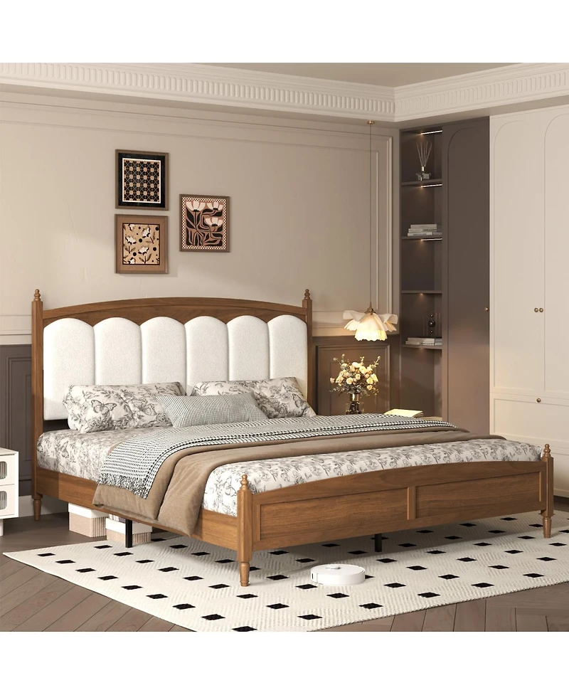 Streamdale Furniture King Size Upholstered Platform Bed Frame