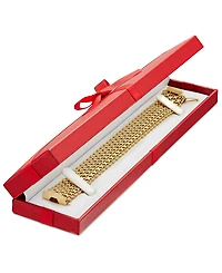 Italian Gold Wide Mesh Link & Chain Bracelet 14k