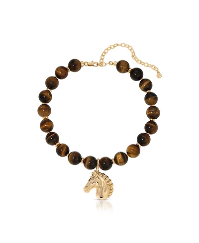 Ettika 18k Gold-Plated Stallion Beaded Necklace