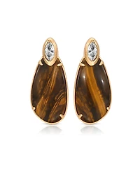 Ettika 18k Gold-Plated Majestic Stone Earrings