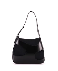 Pre-Owned Salvatore Ferragamo Medium Cut Out Shoulder Bag Leather and Canvas
