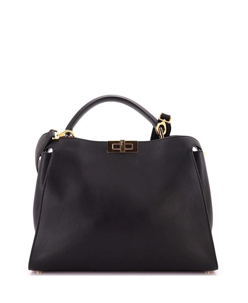Pre-Owned Fendi Medium Peekaboo Essential Bag Leather