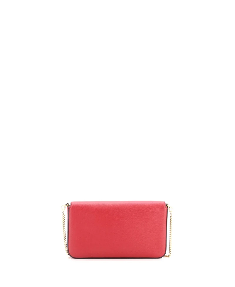 Pre-Owned Fendi Small F Is Fendi Envelope Chain Clutch Leather