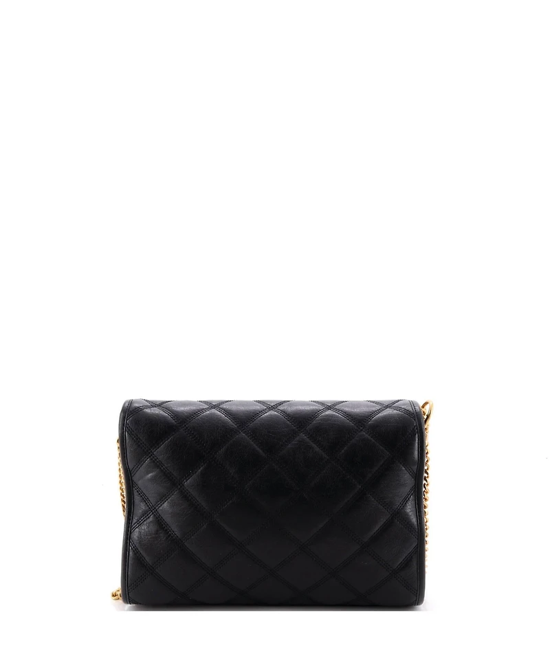 Pre-Owned Saint Laurent Mini Becky Shoulder Bag Quilted Leather