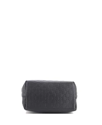 Pre-Owned Gucci Gg Emblem Bucket Bag Gg Embossed Leather