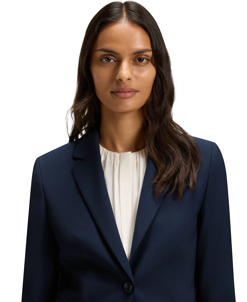Boss by Hugo Women's Virgin Wool Regular-Fit Button-Up Jacket