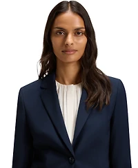 Boss by Hugo Women's Virgin Wool Regular-Fit Button-Up Jacket