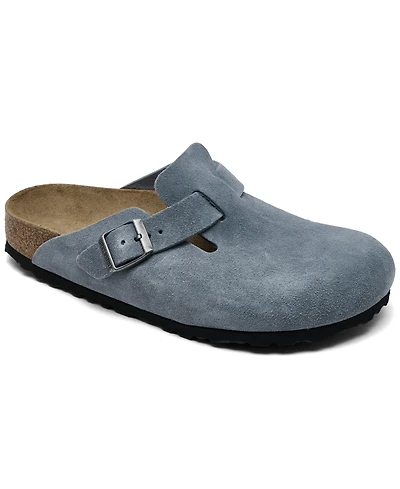 Birkenstock Women's Arch Support Suede Boston Clogs from Finish Line, Style 1032727