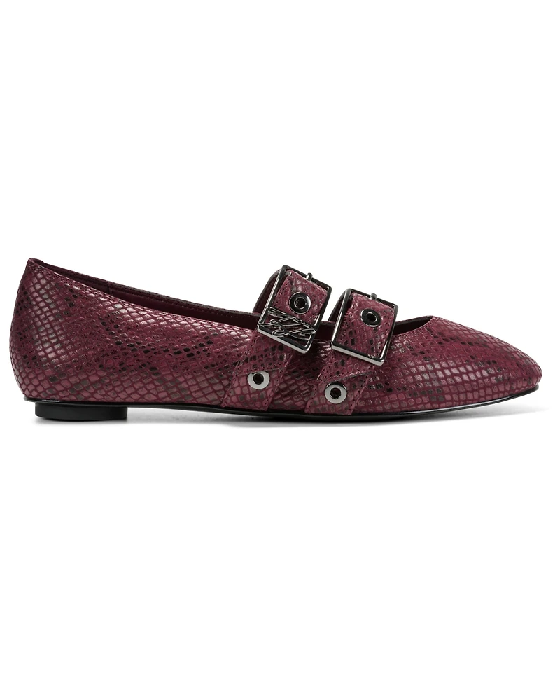 Karl Lagerfeld Paris Women's Ashlyn Double Buckle Flats