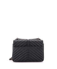 Pre-Owned Saint Laurent Medium Classic Monogram College Bag Matelasse Chevron Leather