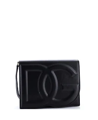 Pre-Owned Dolce and Gabbana Small Dg Logo Flap Shoulder Bag Leather