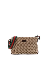 Pre-Owned Gucci Small Web Strap Messenger Bag Gg Canvas