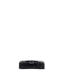 Pre-Owned Balenciaga Hourglass Chain Wallet Embossed Leather