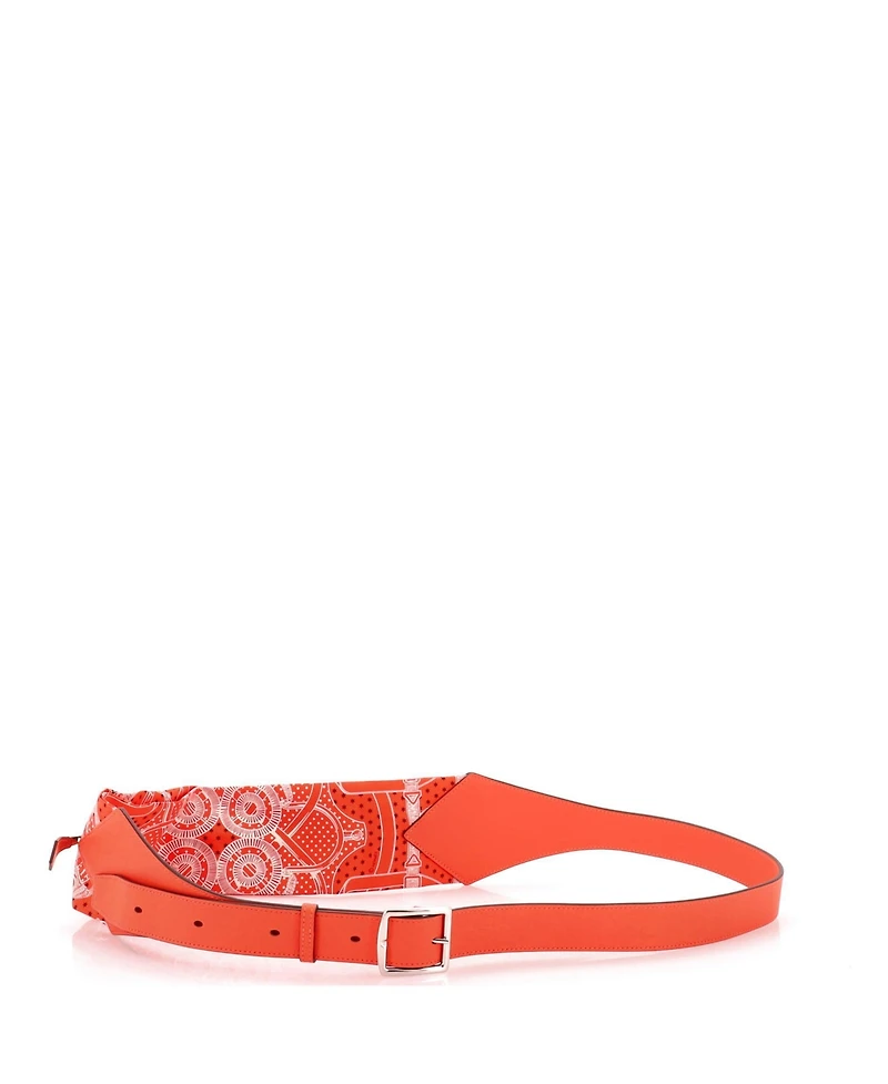 Pre-Owned Hermes Banasilk Belt Bag Printed Silk and Leather