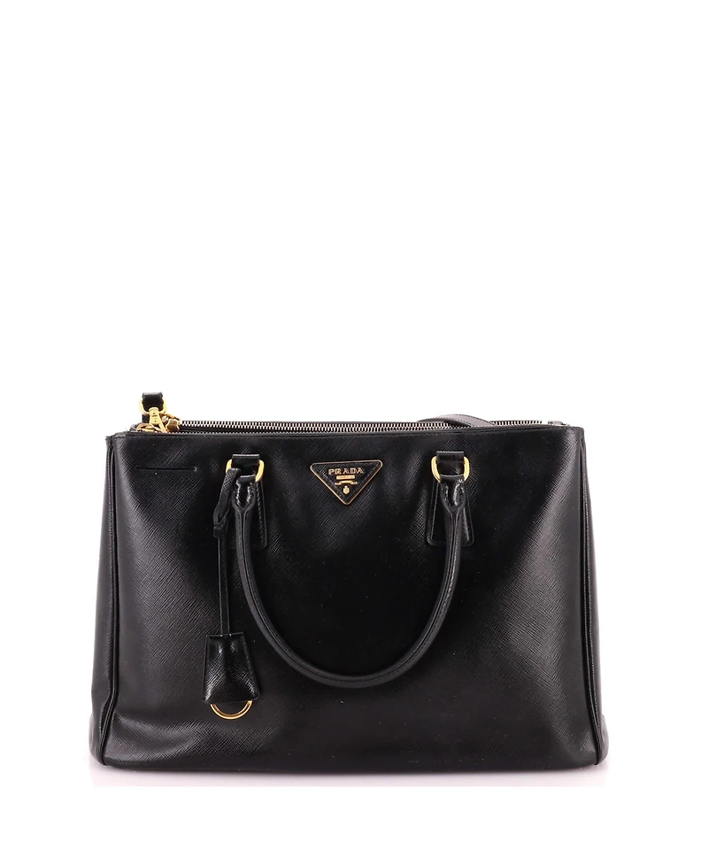 Pre-Owned Prada Medium Double Zip Lux Tote Saffiano Leather