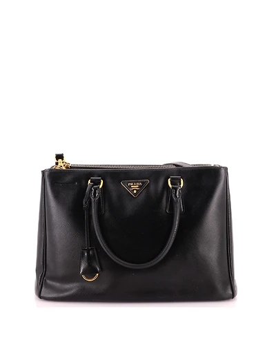 Pre-Owned Prada Medium Double Zip Lux Tote Saffiano Leather