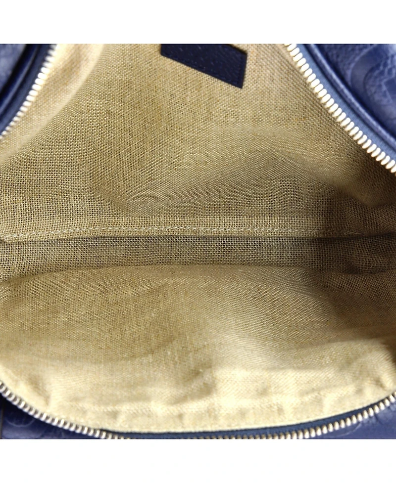 Pre-Owned Gucci Front Pocket Belt Bag Jumbo Gg Embossed Leather