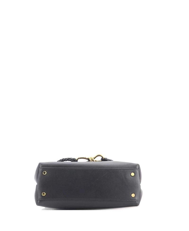 Pre-Owned Bottega Veneta Ciao Ciao Top Handle Bag Leather with Intrecciato Detail