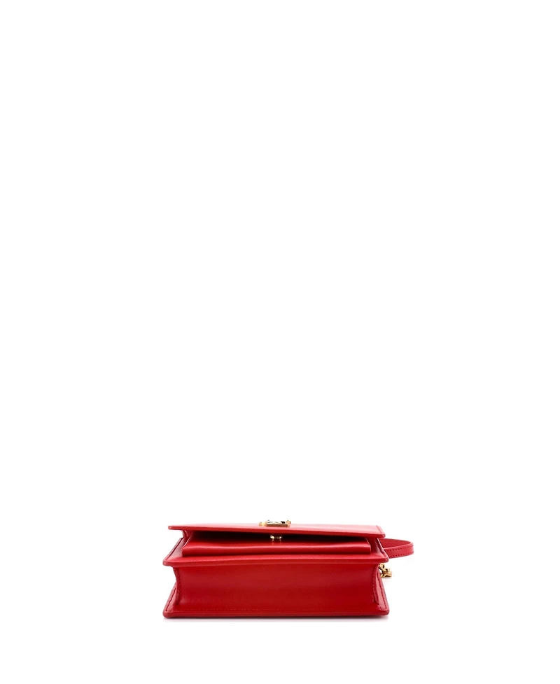 Pre-Owned Saint Laurent Sunset Top Handle Chain Wallet Leather