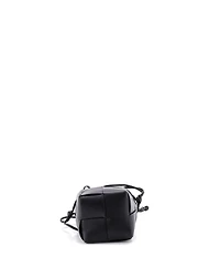 Pre-Owned Bottega Veneta Mini Cassette Bucket Bag Maxi Intrecciato Leather