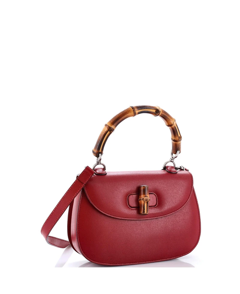 Pre-Owned Gucci Medium Bamboo 1947 Top Handle Bag Leather