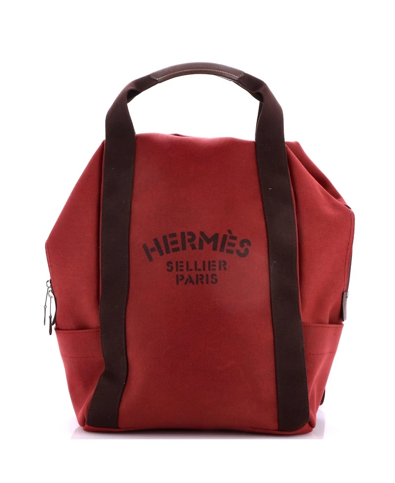 Pre-Owned Hermes Groom Backpack Printed Canvas