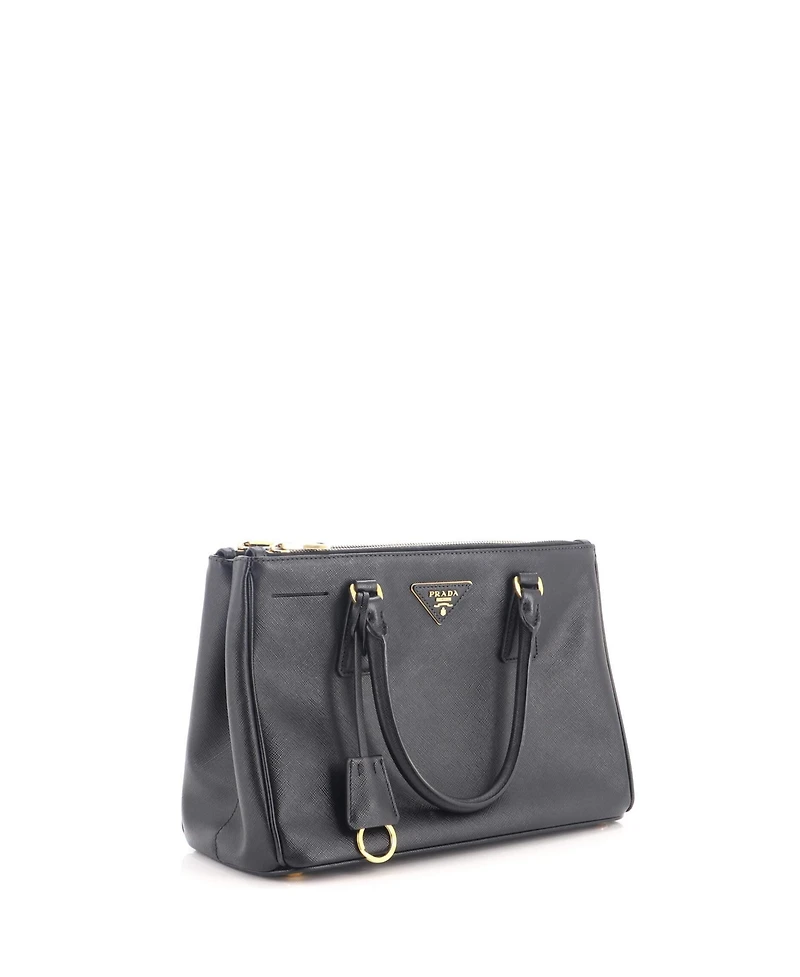 Pre-Owned Prada Small Double Zip Lux Tote Saffiano Leather