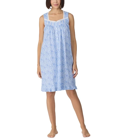 Eileen West Women's Sleeveless Cotton Jersey Knit Short Nightgown