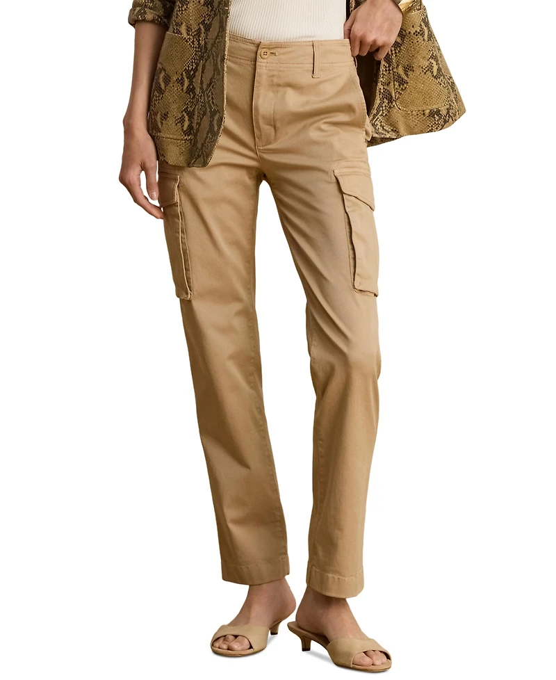 Lauren Ralph Women's Cargo Cropped Chino Pants