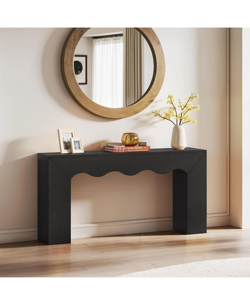 Tribesigns 63" Farmhouse Console Table with Storage