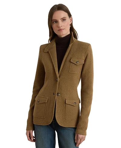 Lauren Ralph Women's Herringbone Sweater Blazer