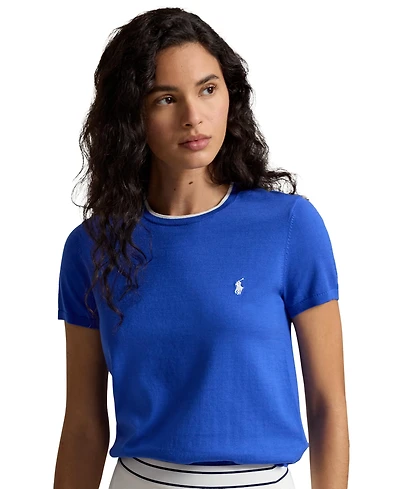 Polo Ralph Lauren Women's Us Open Crew-Neck Short-Sleeve Sweater