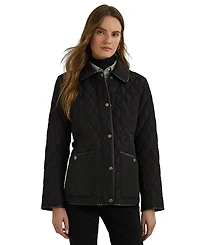 Lauren Ralph Women's Quilted Velboa-Lined Coat