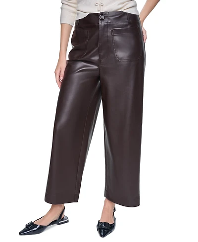 Dkny Jeans Women's High-Rise Cropped Wide-Leg Pants