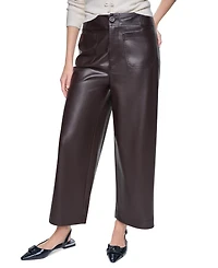 Dkny Jeans Women's High-Rise Cropped Wide-Leg Pants