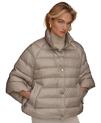 Donna Karan New York Women's Stand-Collar Down Puffer Cape