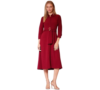 julia jordan Women's Long-Sleeve Belted Shirtdress