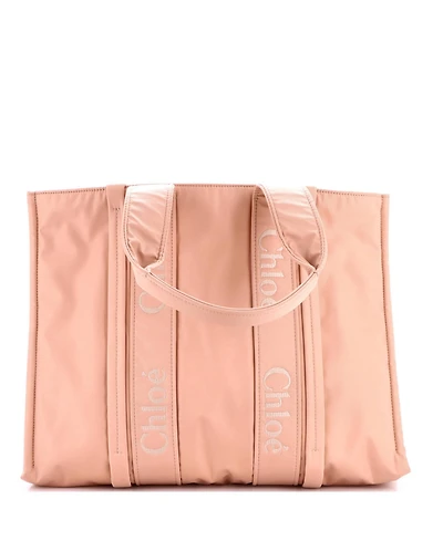 Pre-Owned Chloe Large Woody Tote Recycled Nylon