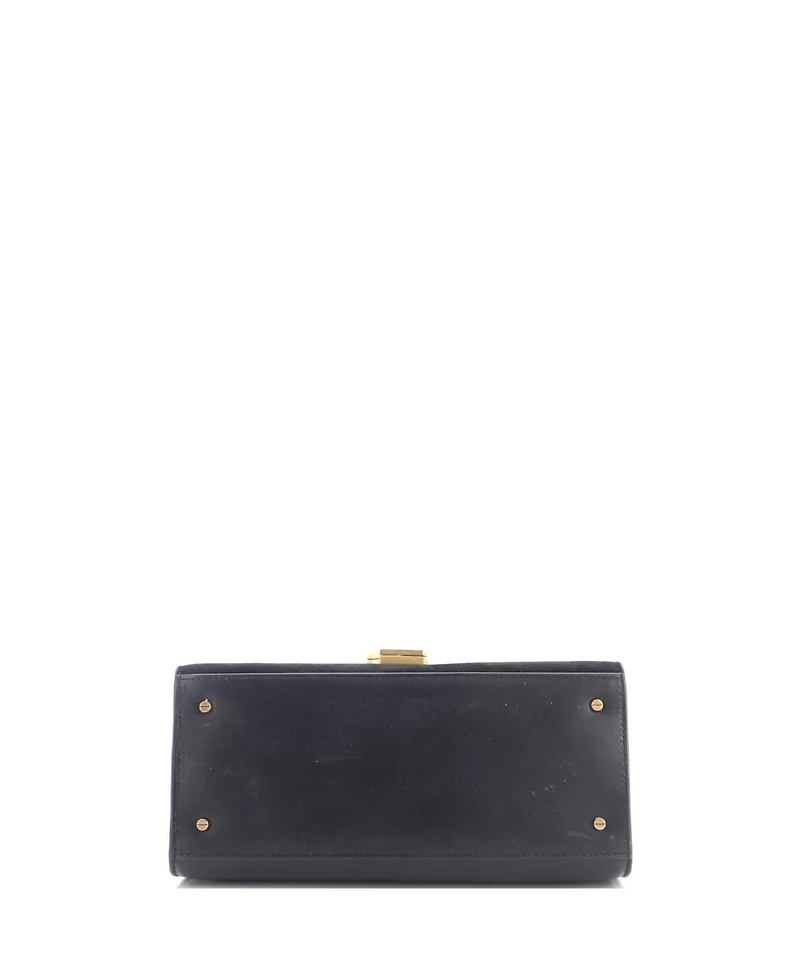 Pre-Owned Saint Laurent Medium Cassandra Top Handle Bag Leather and Suede