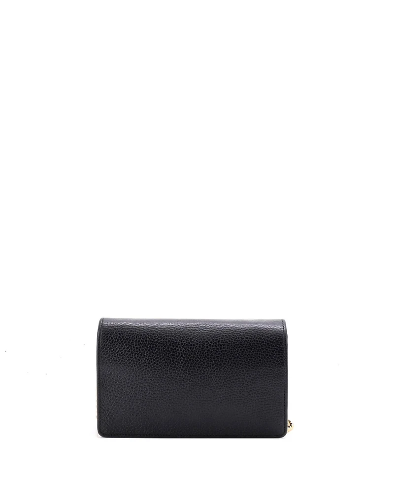 Pre-Owned Gucci Mini Petite Gg Marmont Chain Wallet Leather